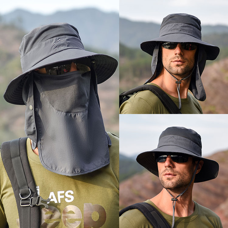 Fishing Mask Sun Protection - Topi nelayan, topi matahari pria, topi