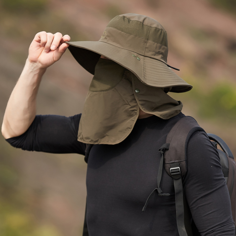 Topi nelayan, topi matahari pr - Fishing Mask Sun Protection ulasan dan harga